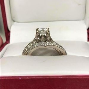 Brilliant Cut Engagement Ring with Matching Band